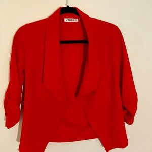 Bright red blazer